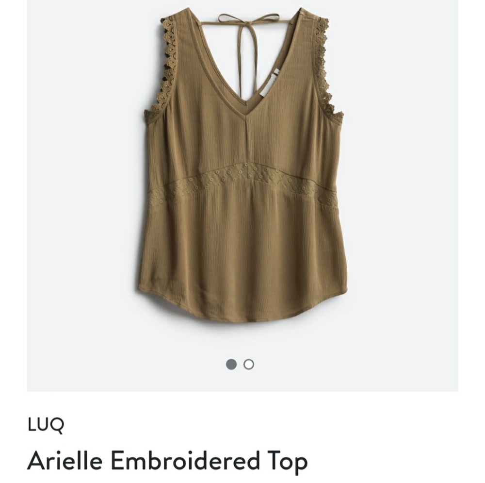 LUQ Arielle Embroidery Top